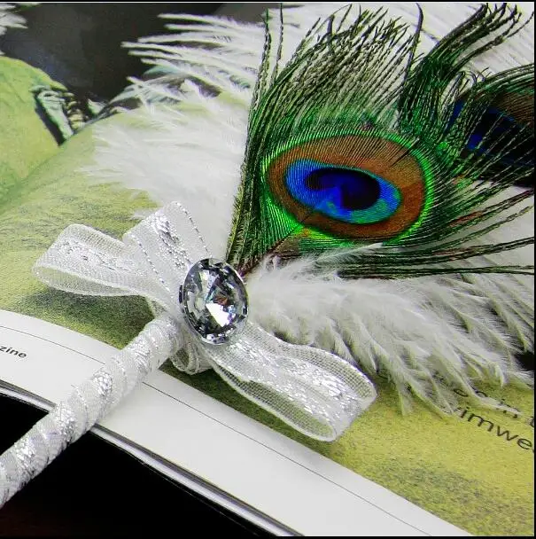 Страусиное Искусственное перо для свадебной подписи павлина (не включает