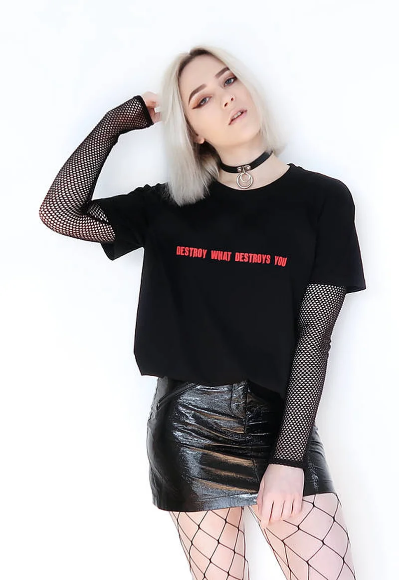 Футболка Moletom Do destruck What destruys You футболка 90 s бледно Пастельная Tumblr вдохновленная