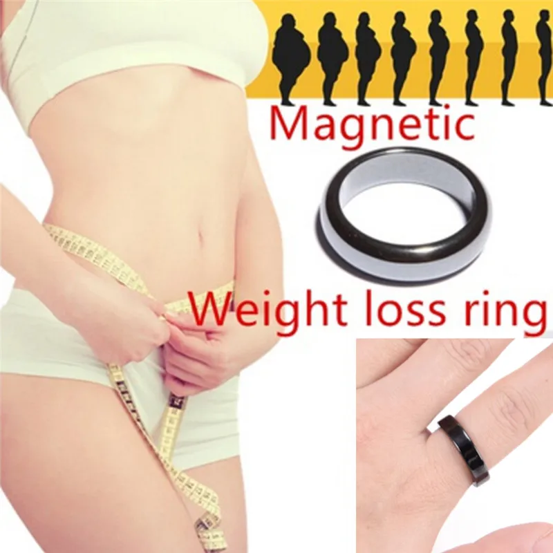 

6/8/10MM Cool Magnetic Hematite Stone Therapy Health Care Magnet Hematite Ring Men's Jewelry Weight Loss Ring for Women