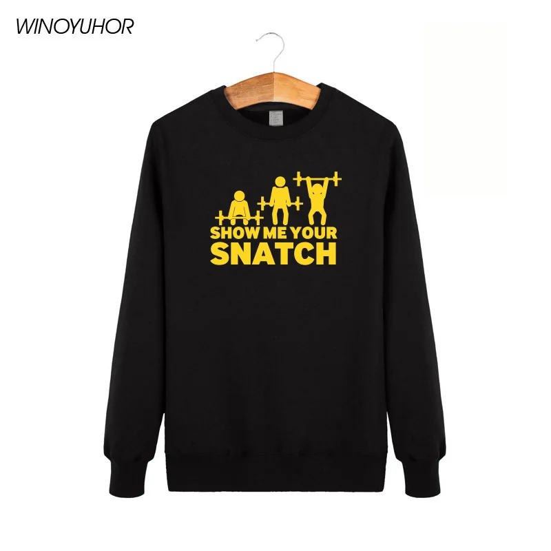 Толстовка мужская зимняя с длинным рукавом и забавным принтом Show Me Your Snatch|Мужские