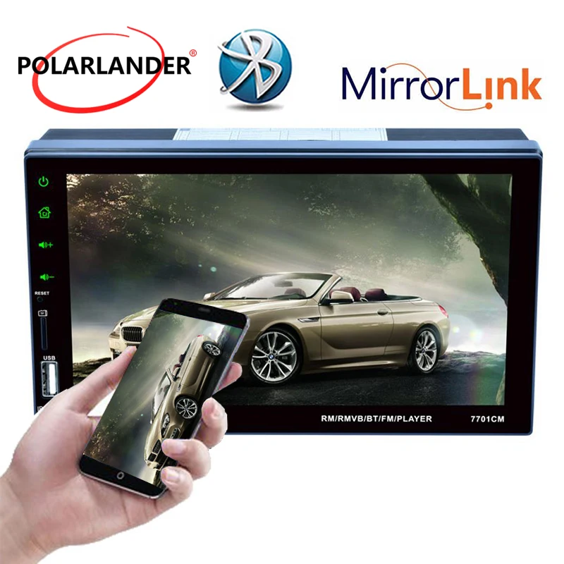 Автомагнитола 2 Din с сенсорным экраном 7 дюймов Android mirror link 9 языков свободные руки