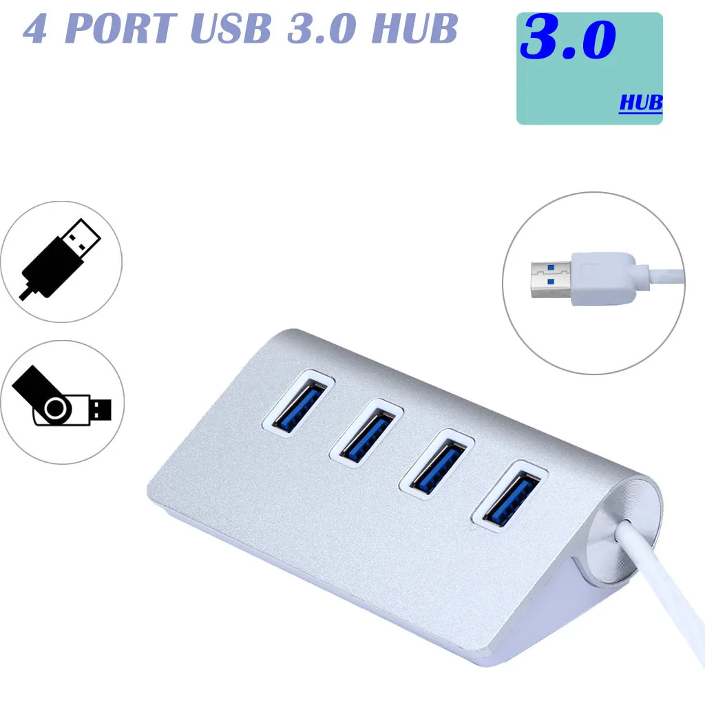 4 портовый usb концентратор 3 0 для передачи данных зарядный порт конвертер питания