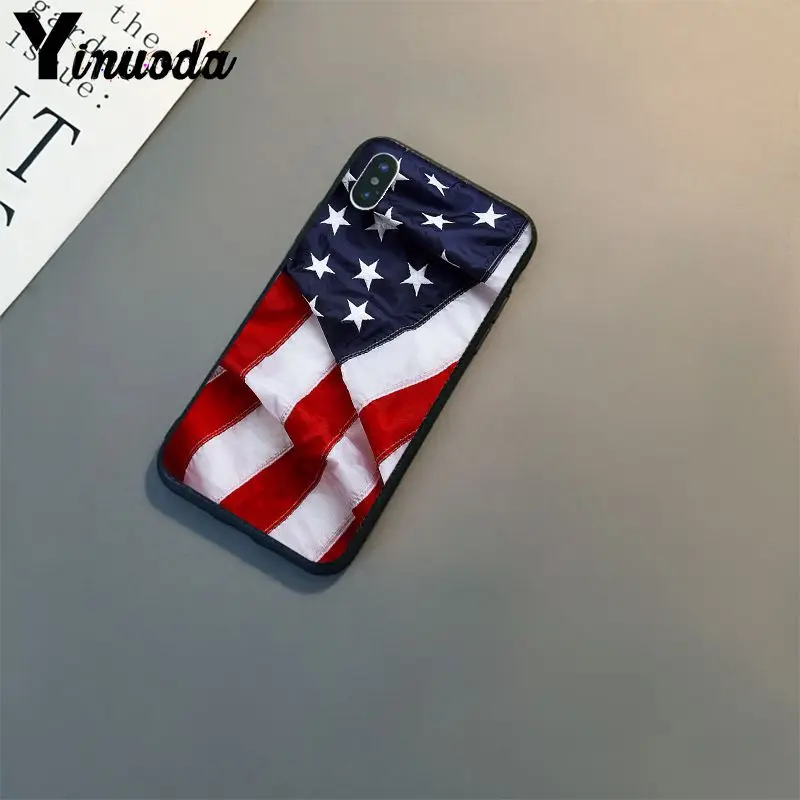 Yinuoda американский флаг США пользовательские фото телефон чехол для iPhone 8 7 6 6S 6Plus 5