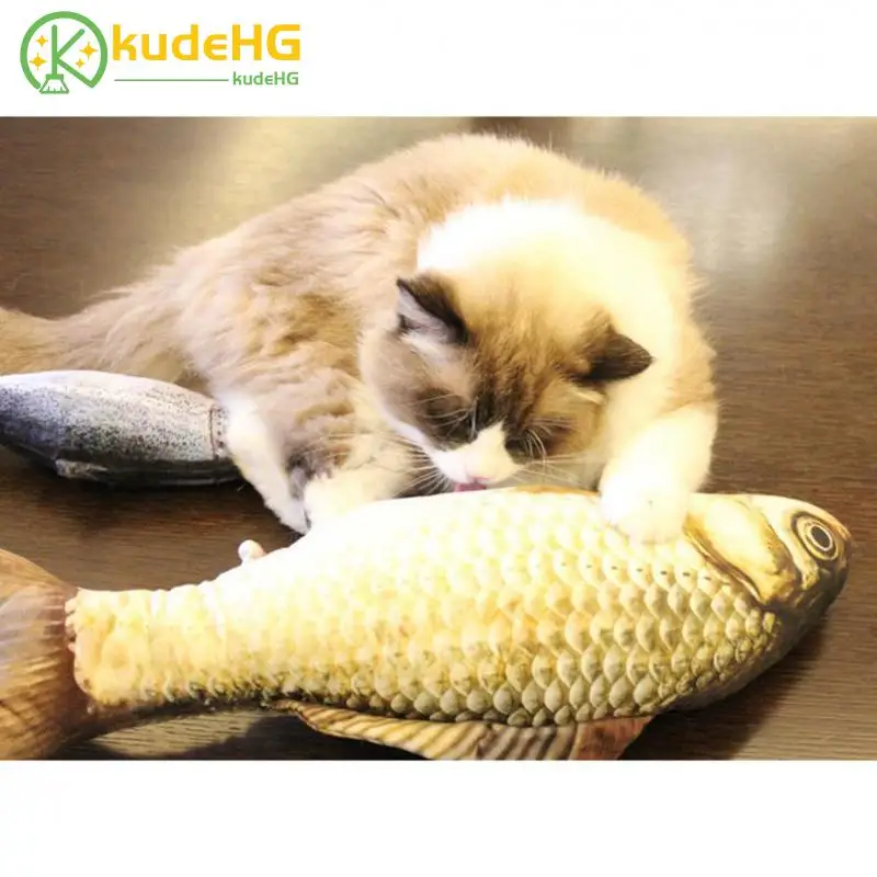 Plush Creative 3D Carp Fish Shape Cat Toy Gift Cute Simulation Playing For Pet Gifts Catnip Stuffed Pillow Doll 23 | Дом и сад