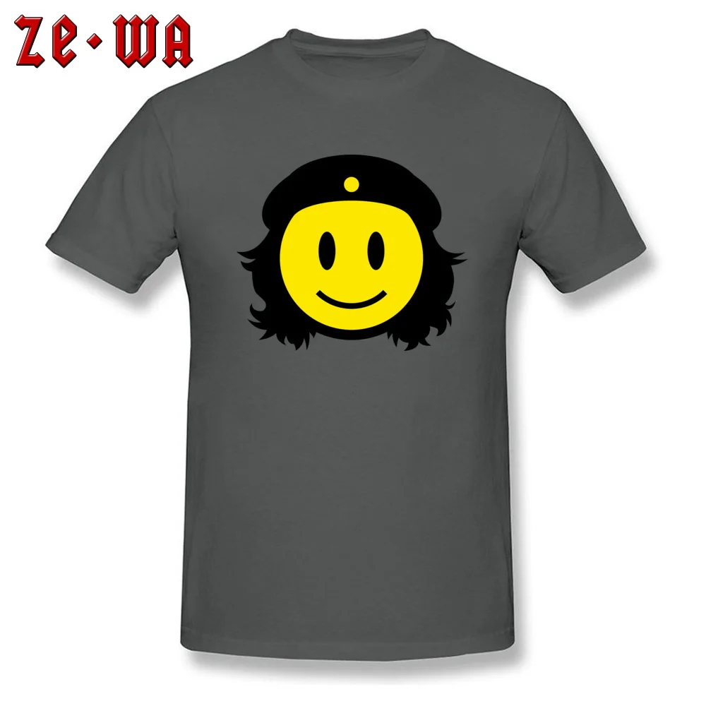 Забавные футболки Che Smiley мужские топы сумасшедшая футболка хлопок круглый вырез