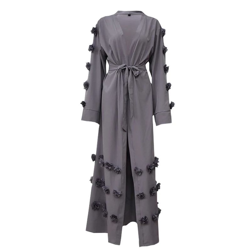 Абая Дубаи кафтановое цветочное кимоно кардиган хиджаб мусульманское платье для