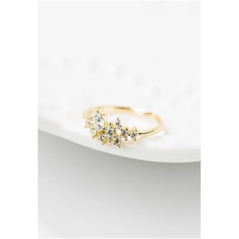 Женское кольцо из стерлингового серебра 925 пробы LASPERAL золотистого цвета