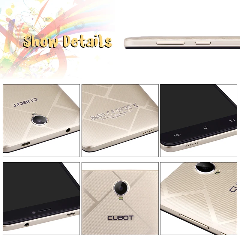 Оригинал Cubot Макс MT6753A Окта Ядро Android 6.0 Смартфон 3 ГБ 32 4100 мАч Сотовые Телефоны