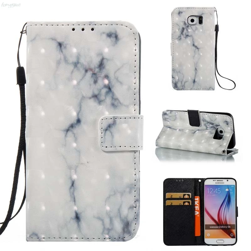 Для Samsung S6 S 6 g920 G920F Флип Роскошный кожаный бумажник случае Coque для edge края G925 G925F