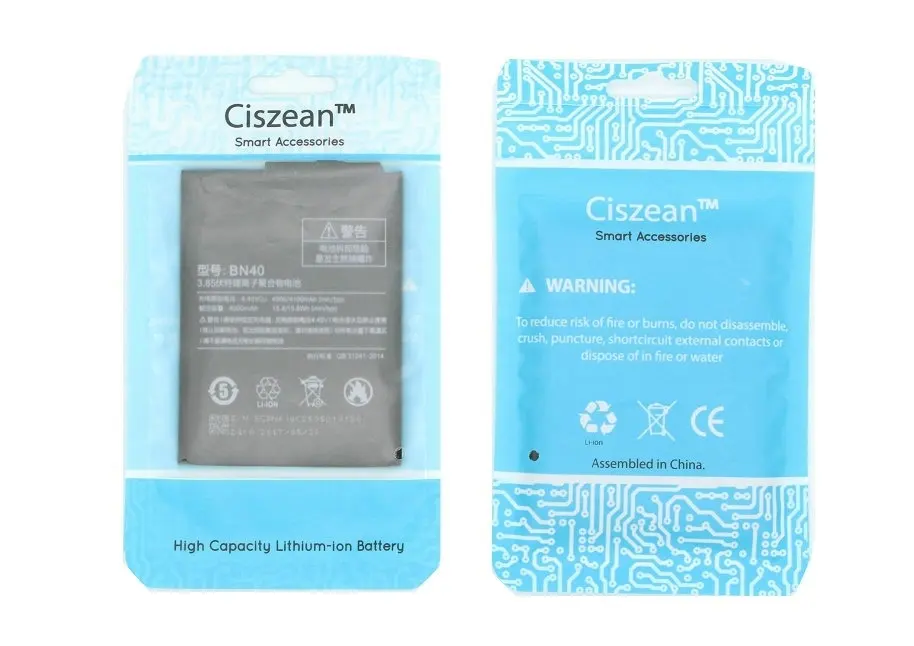 Ciszean 5 шт./лот BN40 / BN 40 Сменный аккумулятор для Xiaomi Redmi Redrice Hongmi 4 Pro Prime 3 ГБ 3G 4000 мАч