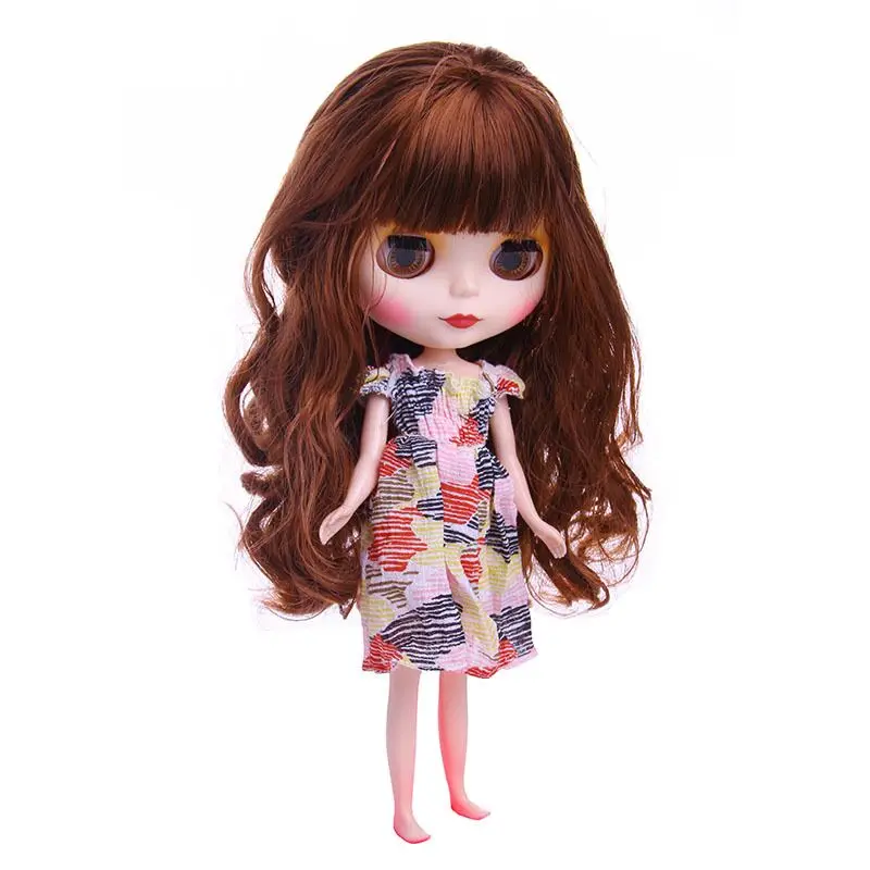 Модное розовое платье в стиле пэчворк для кукол Blythe Одежда Blyth повседневная