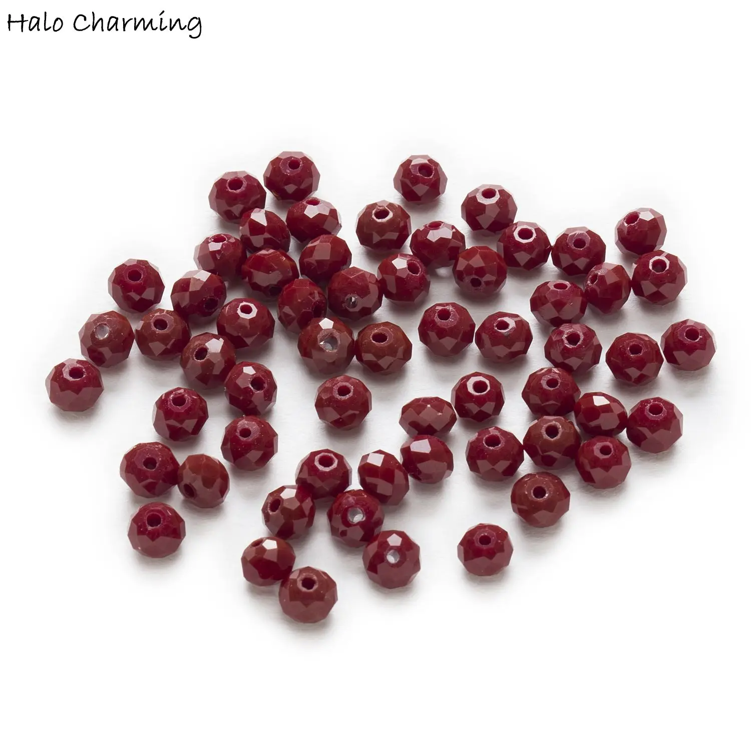 Бусины из темно красного хрустального стекла с гранями 4 8 мм 50 шт.|faceted beads|beads diybeads