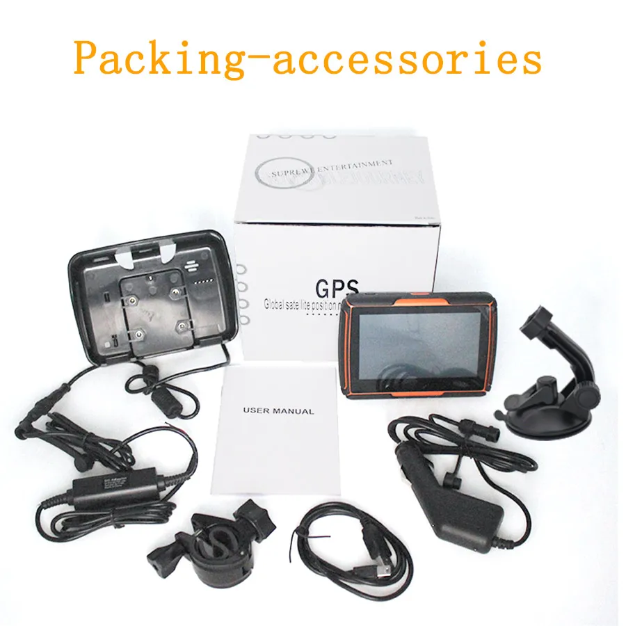 GPS-навигатор для мотоцикла TOPSOURCE 256 м 8 ГБ 4 3 дюйма | Автомобили и мотоциклы
