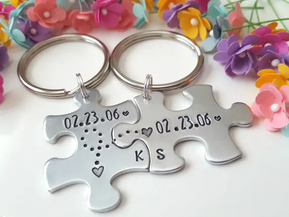 Индивидуальный заказ-Брелоки для ключей с любым именем или датой/именем