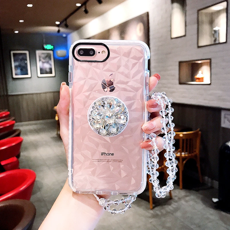 Для iPhone 6 6s 7 8 plus X для Samsung galaxy s8 s9 роскошный блестящий чехол телефона с подставкой