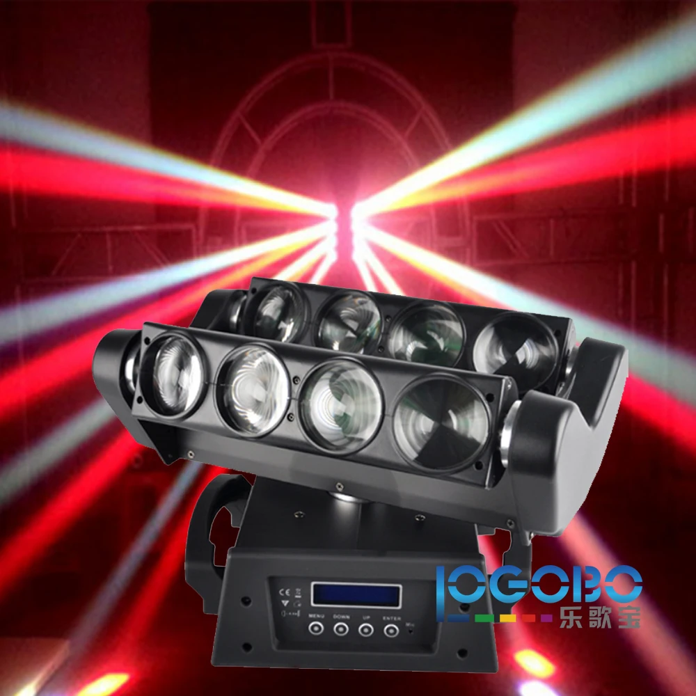 Новый светодиодный луч вращасветильник свет 8x10 Вт белый или 4 в 1 RGBW цвета