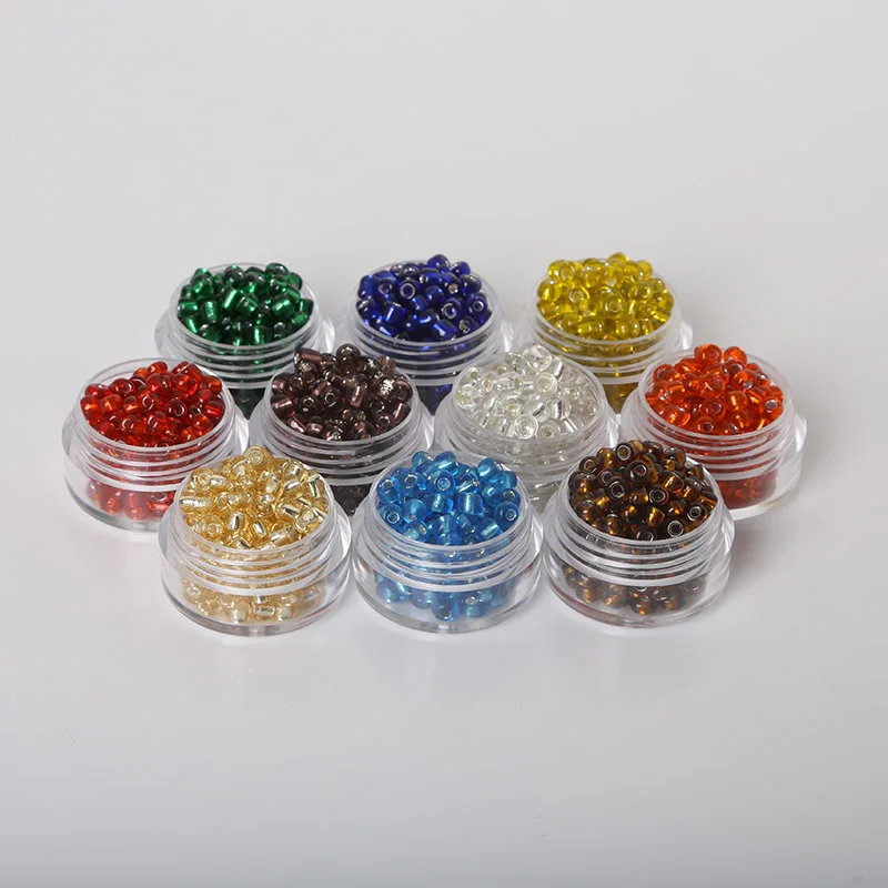 10 colors 4mm 600pcs Silver Color Lined Czech Glass Seed Beads Spacer Loose beads For Jewelry Making DIY Necklace Accessories | Украшения и
