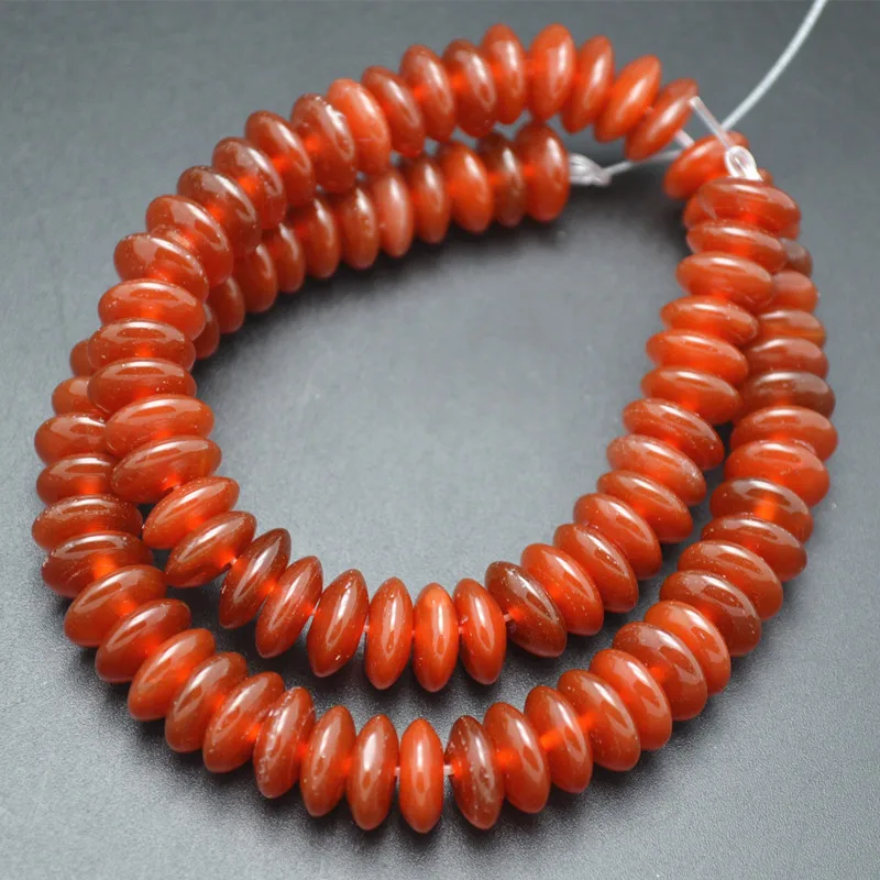 

4x10mm Pure Red Carnelian Rondelle Spacer Loose Beads Fit Fashion Bracelet Necklace Jewelry Making 5strand/Lot