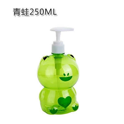 250ML Портативный 250 мл креативный мультяшный пластиковый дозатор для жидкого мыла, пены, ручной насос, шампунь, лосьон, контейнеры, аксессуары для ванной комнаты - Цвет: 250ML