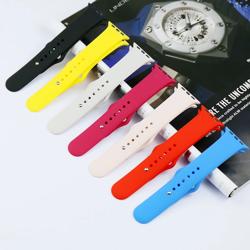 Силиконовый ремешок для Apple Watch 38 мм 42 apple iwatch 234 поколения мужчин и женщин