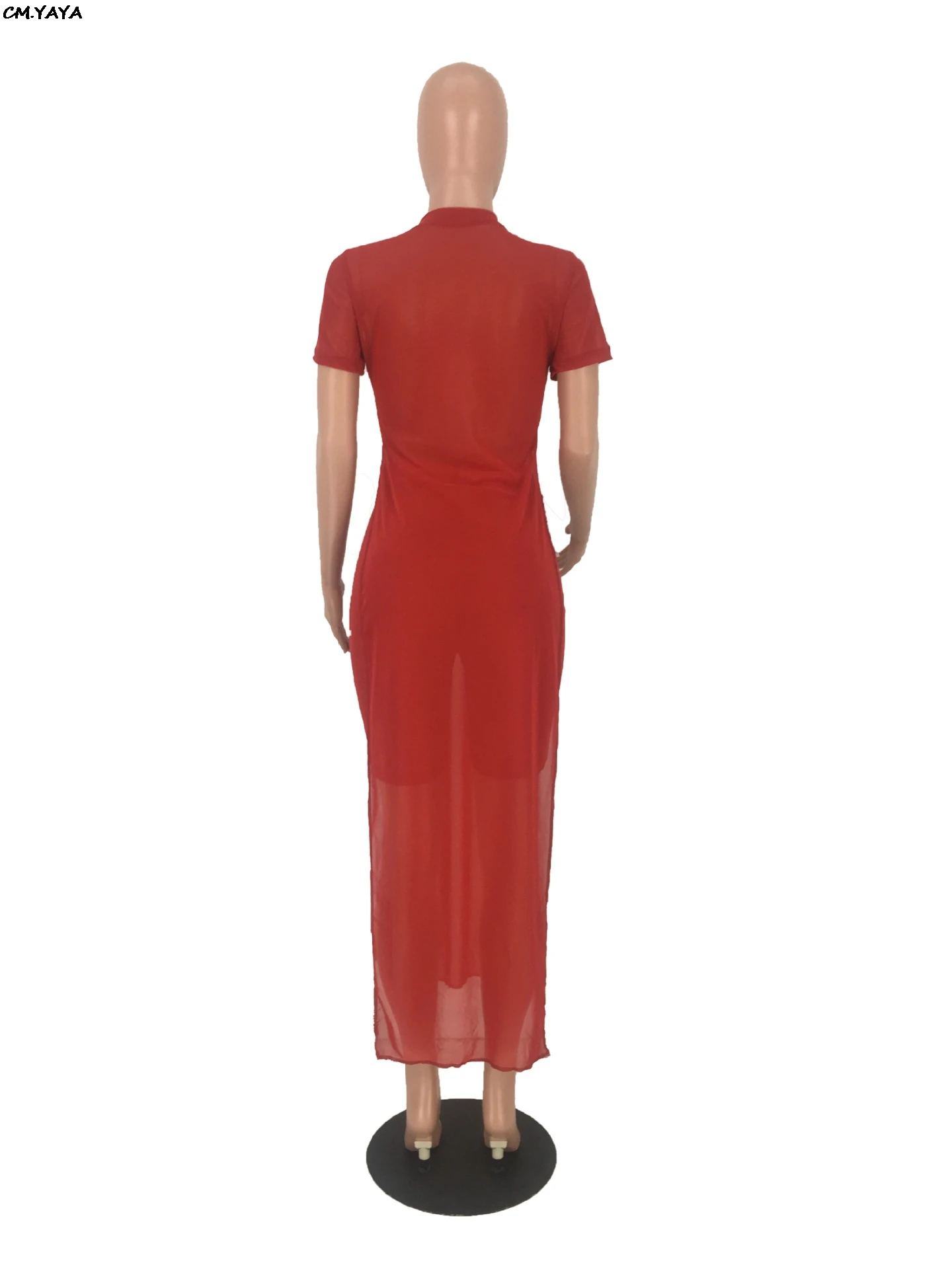 Новинка 2019 женский летний сетчатый прозрачный пикантный топ с разрезом сбоку и