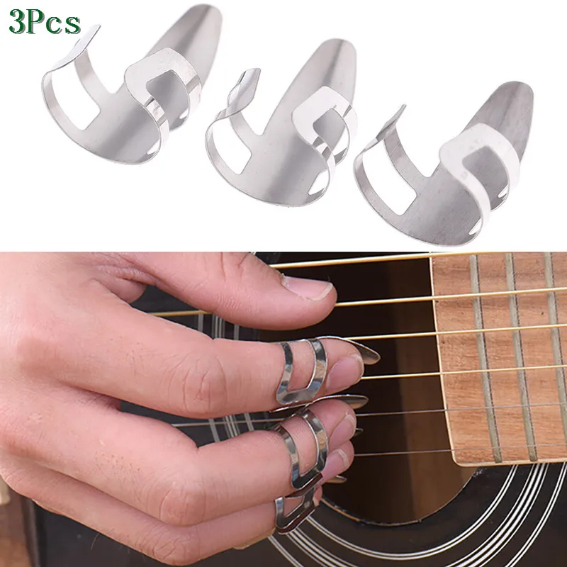 3 шт. нержавеющая сталь металл прочный Palhetas de Guitarra акустическая электрическая
