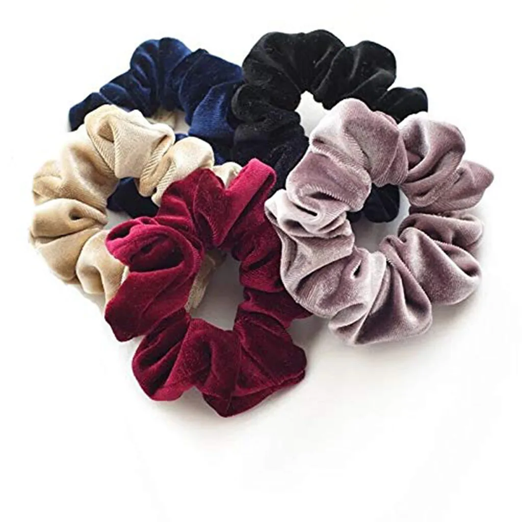 

40 Pcs Korea Velvet Hair Scrunchie Elastic Hair Bands Solid Color Women Girls Headwear Ponytail Holder Hair Accessories hot
