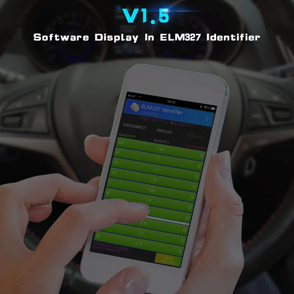 Автомобильный диагностический инструмент ELM 327 V1.5 без PIC18F25K80 OBD OBD2 WIFI Bluetooth 4 0 ELM327 Wi