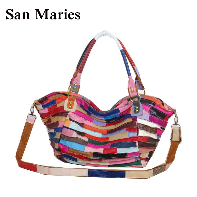 Женская сумка-тоут из натуральной кожи с ручками и плечевым ремнём | Багаж сумки