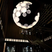 nordic minimalist modern chandelier hollowing creative living room bedroom restaurant ball shaped personality art lamps