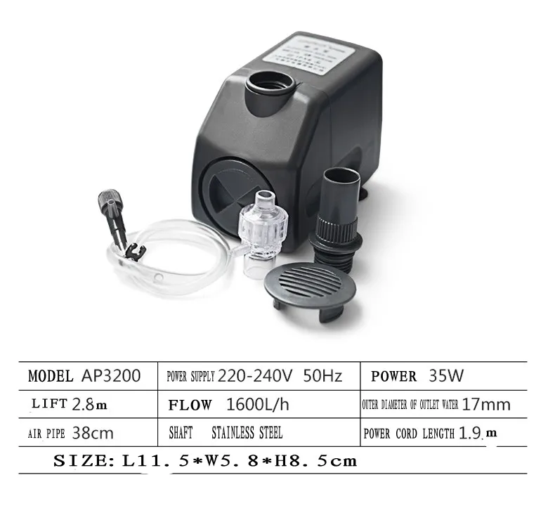JEBO lifetech насос AP 3500/3300/3100/3200 бесшумный регулируемый Погружной циркуляционный для