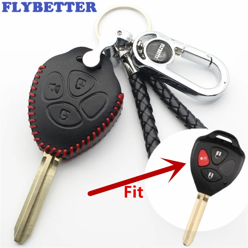 FLYBETTER натуральная кожа 3 кнопки дистанционного ключа дистанционный ключ чехол