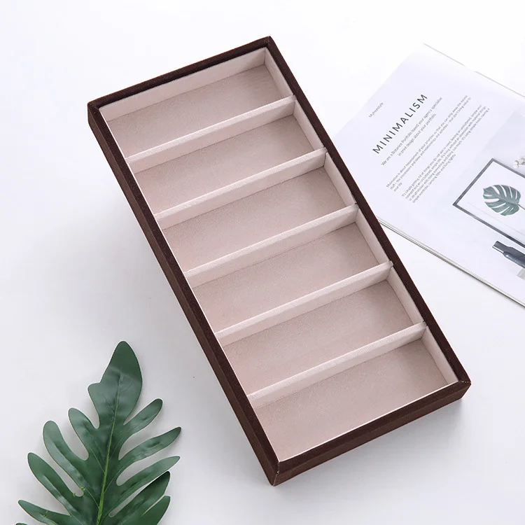 Brown 6grids Завод прямых продаж 6 солнцезащитных очков дисплей коробка солнцезащитные очки Ювелирные Изделия Дисплей Коробка для хранения очки дисплей отчет - Цвет: Brown 6grids
