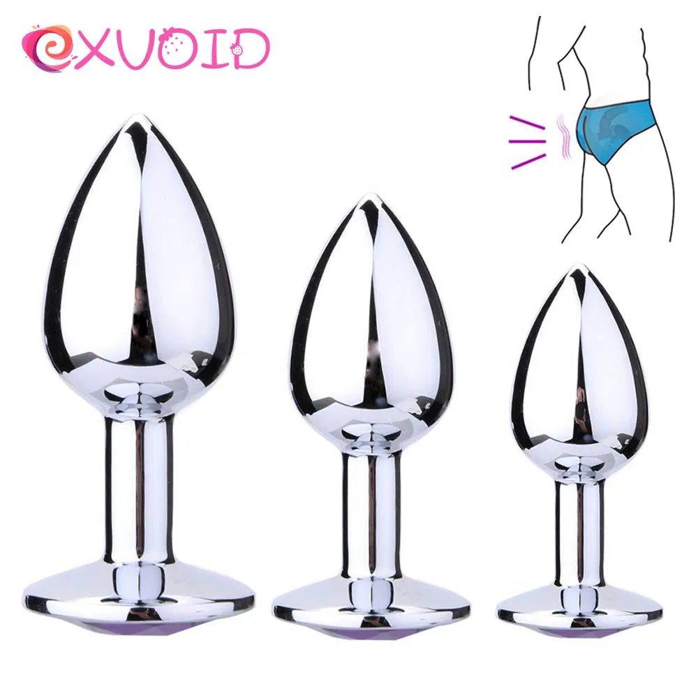 Анальная пробка EXVOID из нержавеющей стали простаты крутая гладкая для начинающих