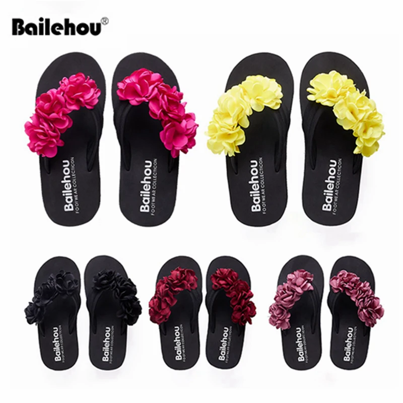 Bailehou/летние шлепанцы женские модные пляжная обувь на платформе прозрачные туфли