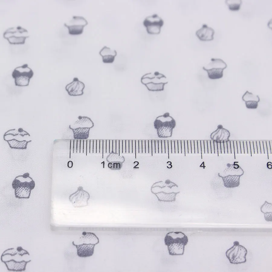 Cake Print Plian Cotton Fabric Fabrics For Dress Shirt DIY Sewing Patchwork Tissue Tilda Doll Cloth Home Crafts cake Set | Дом и сад