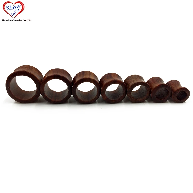 Showlove-14Pcs разноцветные двойные расклешенные органические сандаловые полые ушные