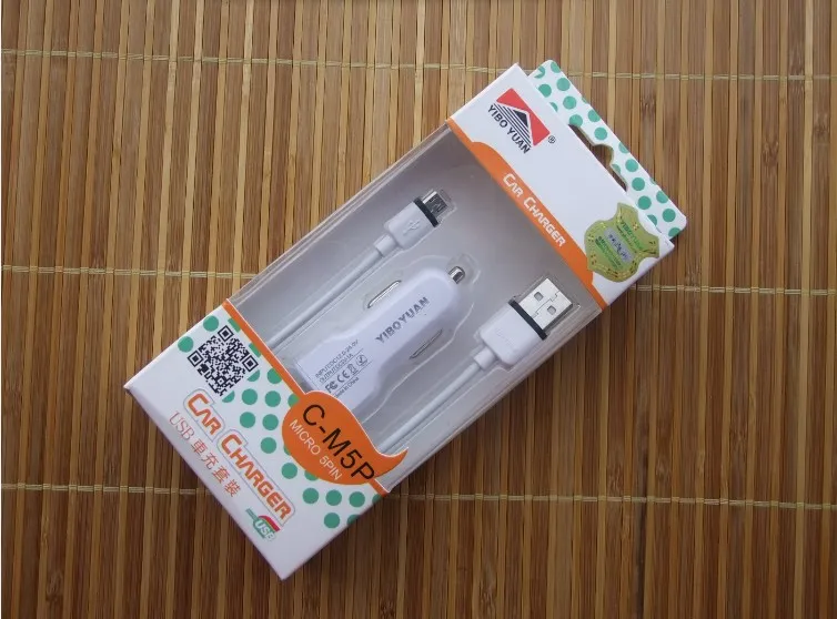 Кабель Micro USB + оригинальное автомобильное зарядное устройство YBY Брендовое