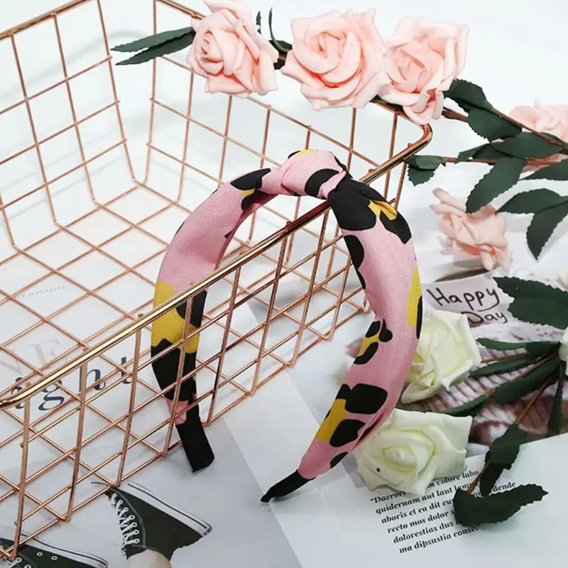 Женская Корейская стильная широкая повязка на голову с перекрестными узорами