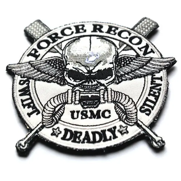 4 &quotUSMC Печать Череп патч вышитый значок косплей мужская куртка рюкзак аппликация