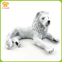 new forest animal model male lion plaster candle mold male lion large silicone mould