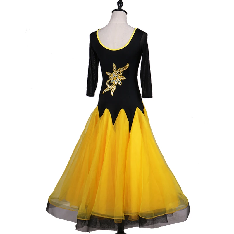 Ballroom Dance Costume Sexy Senior Half Sleevs Diamond Dress for Women Competition Dresses | Тематическая одежда и
