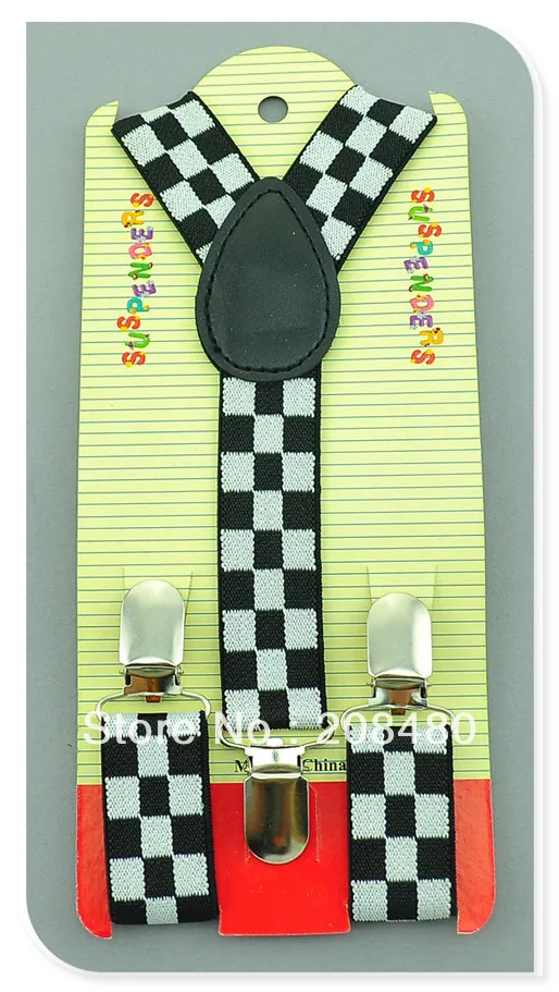 Подтяжки детские в клетку/шахматную клетку 2 5x65 см|kids suspenders|elastic bracesbraces suspenders |