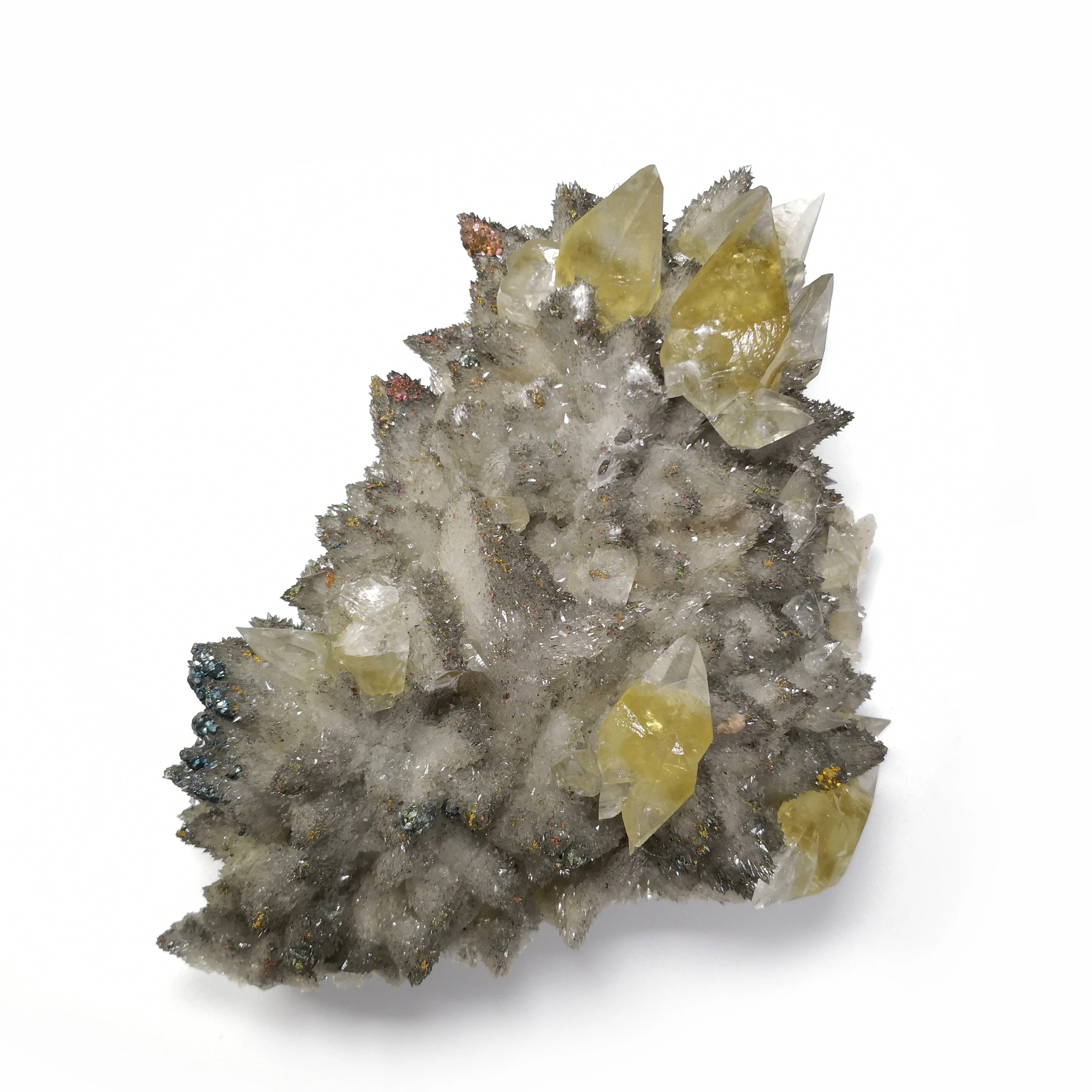 1450g NATURAL Stones and Minerals Pyrite calcite specimens C3-6