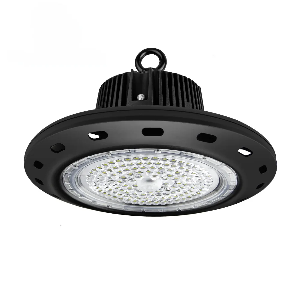 Светодиодный подвесной светильник типа High Bay свет 200 W IP65 УФО черный круглый