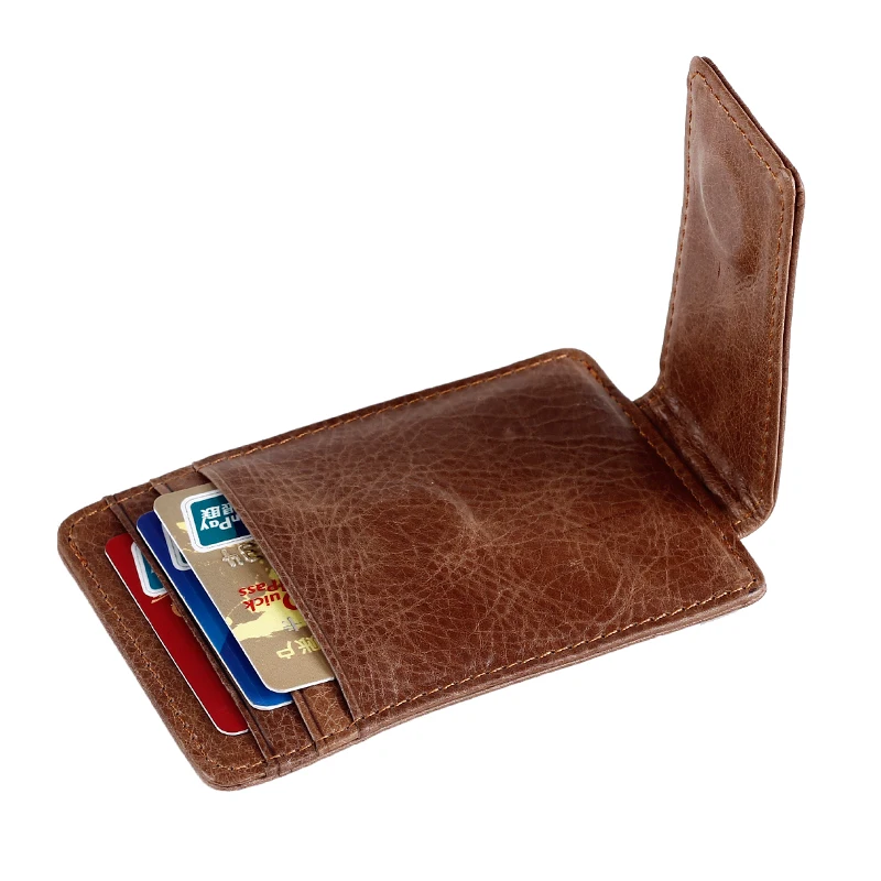 Магнитный передний карман для мужчин кошелек RFID магнит с денежный зажим купюр