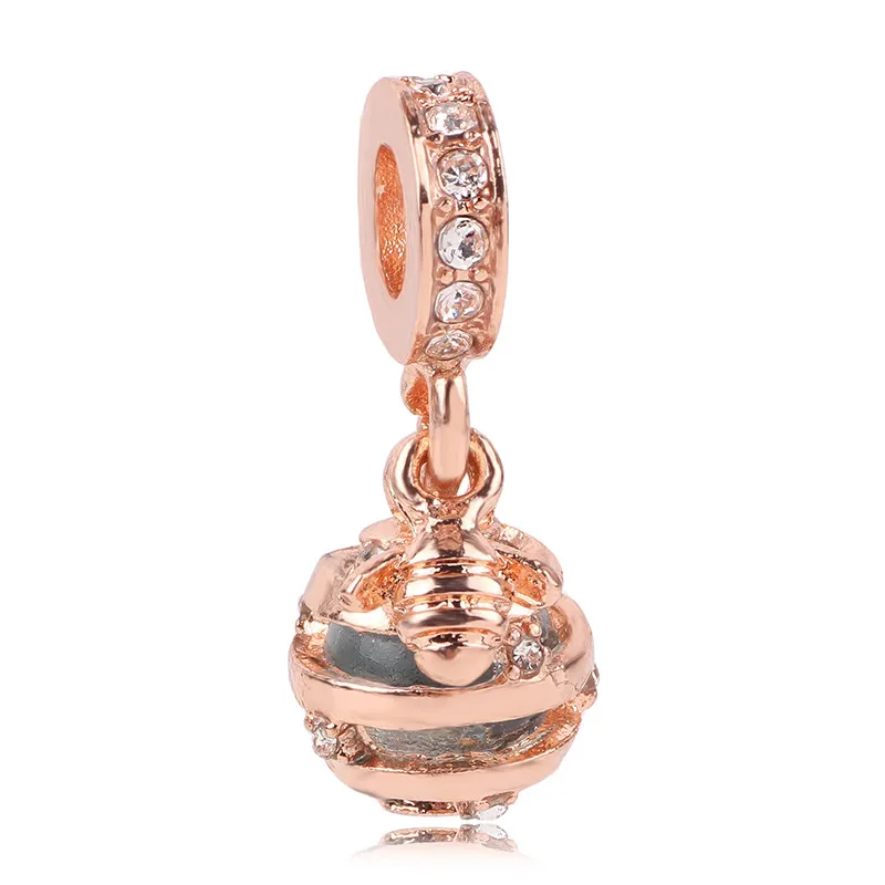 Fit Pandora, очаровательный браслет, женский подарок, ювелирное изделие, новинка, 1 шт., Европейский, розовое золото, любовь, дерево, подарок, цветок, корона, бусина с зажимом - Цвет: K-084