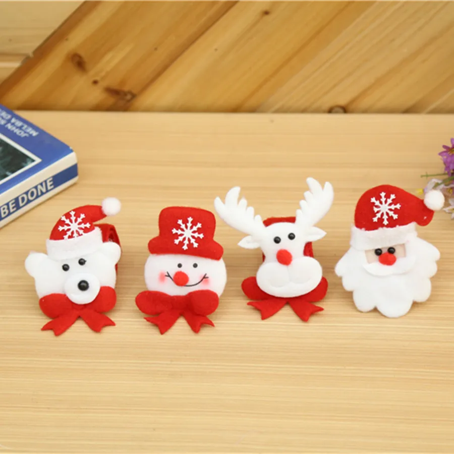 1 шт. милые животные пива снеговика Рождество лось Санта-браслет браслет шлепка