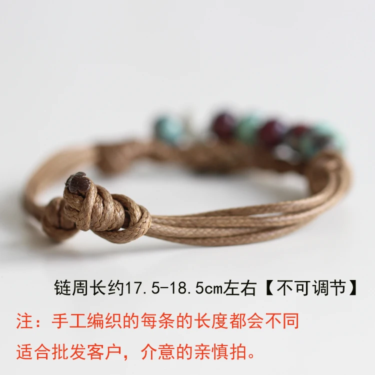 Hand-woven Fashion Bracelet &amp Bangles Ceramic Beads and Bronze Alloy Zodiac Constellation Charms Jewelry for Couple Lover Gift |