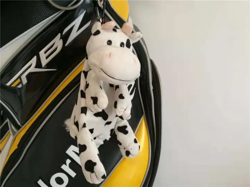 cow Новые маленькие сумки на молнии для мячей для гольфа, можно упаковать 5-7 штук, мячи для гольфа, тройники, маркеры для ключей, забавные мультяшные животные, сумки для гольфа, многофункциональные - Цвет: cow